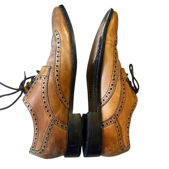 Cole Haan Air Giraldo Wingtip Tan Leather Oxford Dress Shoes C09303 Mens 8.5 - Picture 6 of 8